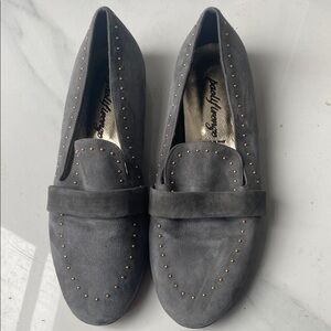 Italian all leather Gray Suede Flats Classic Loafers